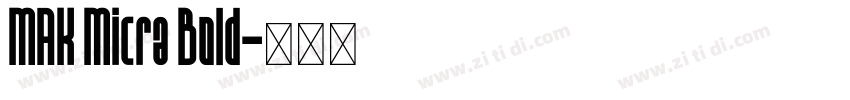 MAK Micra Bold字体转换
